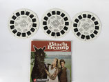 View-Master Bild- scheiben. Märchen, 70er-Jahre, drei Stk. mit Heft . Die Abenteuer Black Beauty's, Das Geheimniss des Mönchwaldes. Art.-Nr. 2404