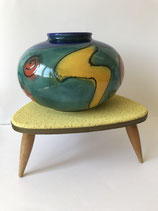 Keramik Vase West Germany Bay Kugelvase Fat Lava handgemalt. Art.-Nr. 1129