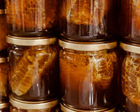 Honigwabe im Glas 500g