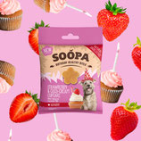 Erdbeer- und Kokos-Creme-Cupcake