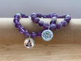 Mala Armband Amethyst elastisch