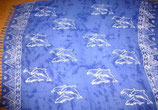 Pareo Batik Blau mit Delfinaufdruck