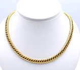 Collier "Rundpanzer" aus 585er Gelbgold poliert, Länge 45cm,   004/Collier/585