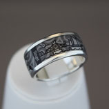 Zingst-Ring aus 925-Sterlingsilber und Hightech Ceramic - Farbe: schwarz