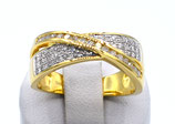 Damenring aus 585-Gelbgold poliert mit Diamanten  037/56/SC/GG/585
