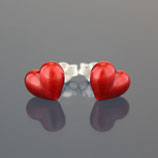 Ohrstecker „My only one“ aus 925-Sterlingsilber und Brandlack