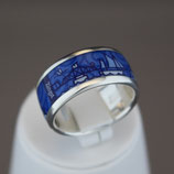 Zingst-Ring aus 925-Sterlingsilber und Hightech Ceramic - Farbe: blau