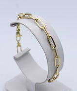 Armband aus 585 Gelbgold "Paperclip" 19cm  016/AB/GG/585