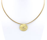 Collier aus 585 Gelbgold,Handarbeit, mit Topas, 42cm,   007/Collier/585