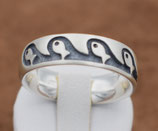 Ring mit Fischmotiv aus 925er Sterlingsilber