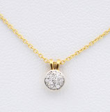 Collier aus 750-Gelbgold mit Diamantpave  014/Brillant/750/GG
