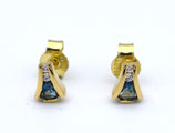 Ohrstecker aus 585-Gelbgold mit Topas Londonblue  667/OS/BT/GG/585