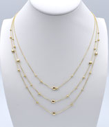 Collier, drei Ketten aus 585 Gelbgold   019/Collier/585