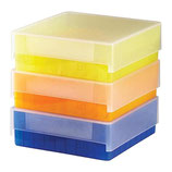 Criocaja para 81 Microtubos de 1.5 & 2 ml. Dimensiones 13x13x 4.7 cm. Marca HEATHROW SCIENTIFIC 120035 $398