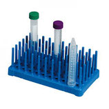 Gradilla color azul para tubos 50 Tubos de ensayo de 10 ml (14-17 mm) con clavijas, Dimensiones: 69 x 104 x 188 mm. Paquete con 2 Heathrow Scientific HS24311B $224