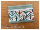 Krimskrams Täschli flach Muster mint - H14/L19