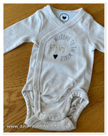 Body langarm beige "welcome to the world - little Boy" Grösse 56