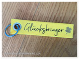 Schlüsselanhänger "Glücksbringer" gelb