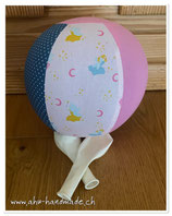 Luftballonhülle "Feen" pink/petrol Punkte