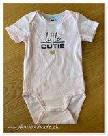 Body kurzarm rosa "little CUTIE" Grösse 74