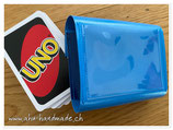 Spielkarten Etui klein (hellblau/dunkelblau mit Kartenfach)