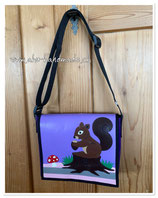 Kindergartentäschli "Eichhörnchen" flieder/dunkelviolette