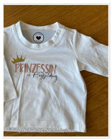 Langarmshirt weiss "Prinzessin in Ausbildung" Grösse 56