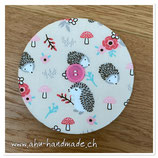 Kartenhalter "Igel" rosa/beige