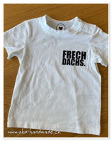 T-Shirt weiss "FRECHDACHS" Grösse 74