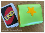 Spielkarten Etui klein (giftgrün/gelb mit Stern gelb)