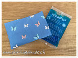 Kühlpad mit Hülle "Schmetterlinge blau"