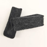 manufra - Stuhlbeinsocke schwarz-meliert G9 Gr. 2 x 3 (1 Stück für 1 Stuhlbein!)