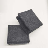 manufra - Stuhlbeinsocke schwarz-meliert G9 Gr. 6,5 x 2,5 (1 Stück für 1 Stuhlbein)