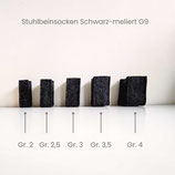 manufra - Stuhlbeinsocke schwarz-meliert G9 Gr. 4 (1 Stück für 1 Stuhlbein)