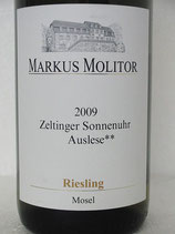 2009 Markus Molitor Zeltínger Sonnenuhr Riesling Auslese** goldene Kapsel