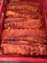 Baby Back Ribs  Roh - fertig gerubbt zum selber smoken mit einer rauchigen selbst gemachten BBQ-Sauce