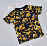 T-Shirt BAUFAHRZEUGE schwarz/beige TSF-01