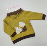Pullover limette HUND mit Decke(Gr.80) P07/80