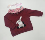 Pullover weinrot ESELCHEN (Gr.74) P12/74