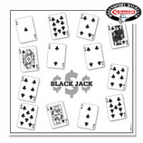 Scheibenauflage Black Jack oder Würfel BW