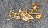 Bronze - Clé et rose