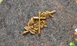 Bronze - Croix et fleurs - FF-