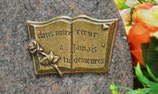 Bronze - Livre "Dans notre coeur à jamais tu demeures." - FF-BHXK