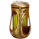 Lanterne avec fleur d'or série "Vénus" - Bronze
