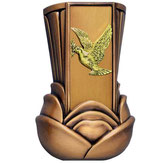 Vase avec colombe série "Tulipan" - Bronze