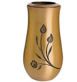 Vase avec fleurs série "Vénus" - Bronze