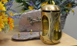 Lanterne en bronze "vitrail" - PE-2594T