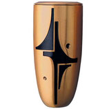 Vase rond avec gravure croisée - Bronze