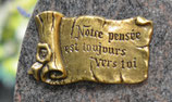 Bronze - Parchemin "Notre pensée est toujours vers toi" - FF-BHXI