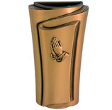 Vase avec mains série "Pergamino" - Bronze